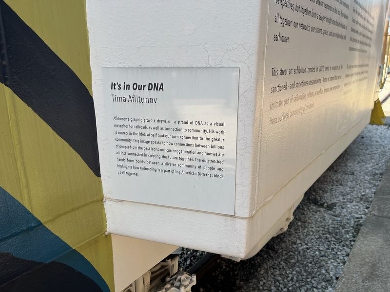 <i>It's in Our DNA</i> plaque. Click for full size. <i>It's in Our DNA</i> plaque image. Click for full size.