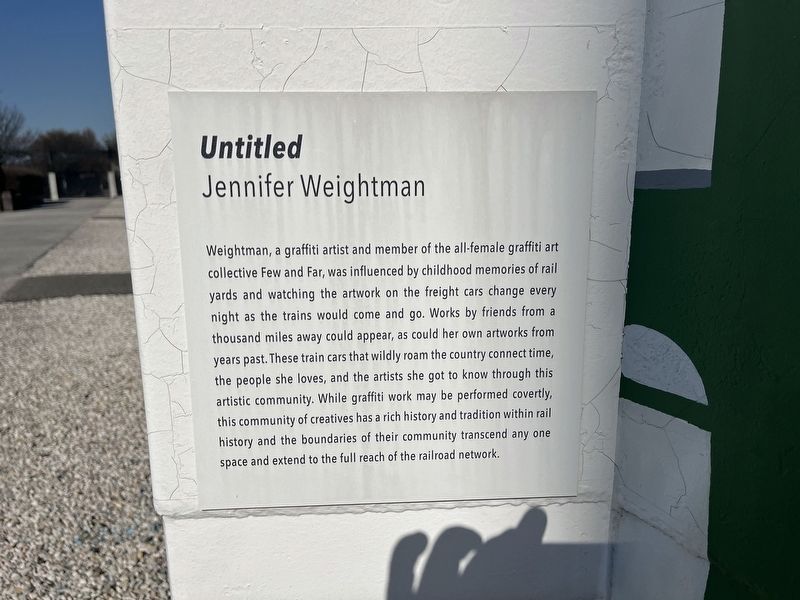 <i>Untitled</i> (Jennifer Weightman) plaque image. Click for full size.