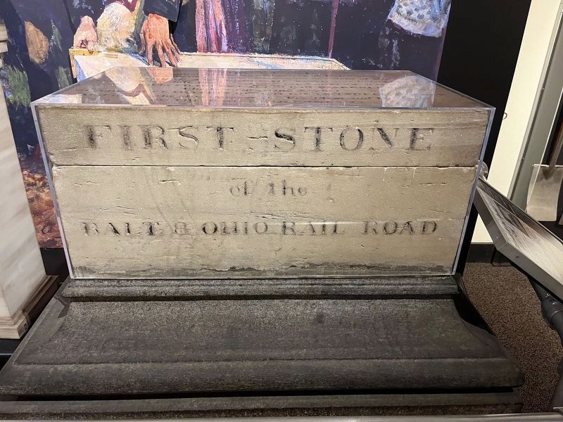 First Stone of the Balt. & Ohio Rail Road Marker image. Click for full size.