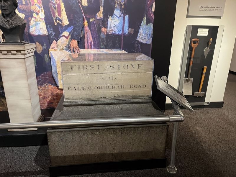 First Stone of the Balt. & Ohio Rail Road Marker image. Click for full size.