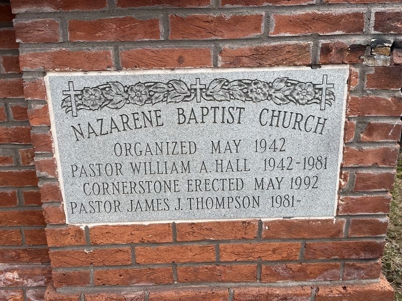Nazarene Baptist Church Marker image. Click for full size.