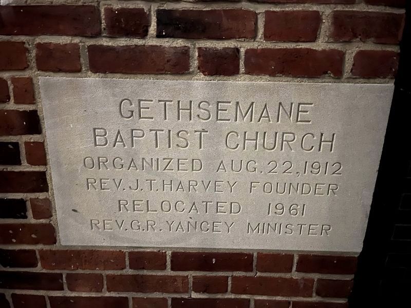 Gethsemane Baptist Church Marker image. Click for full size.