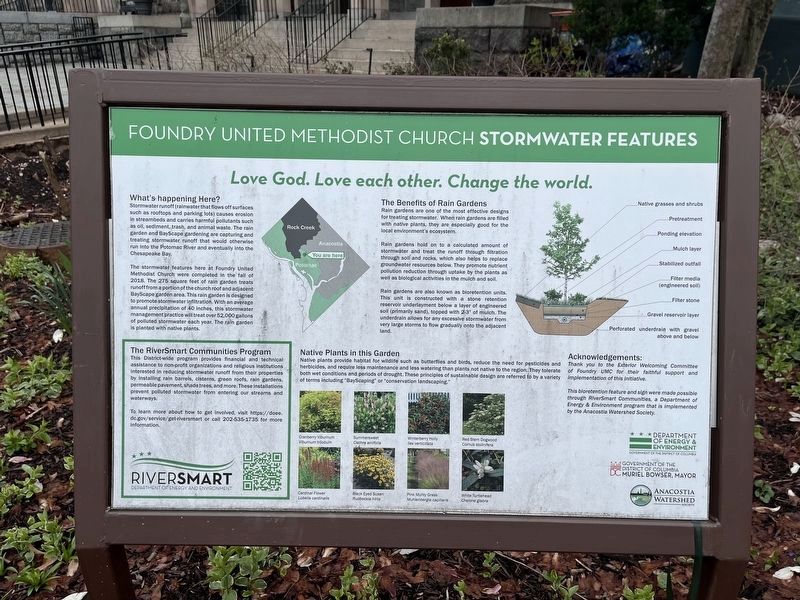 Foundry United Methodist Church Stormwater Features Marker image. Click for full size.