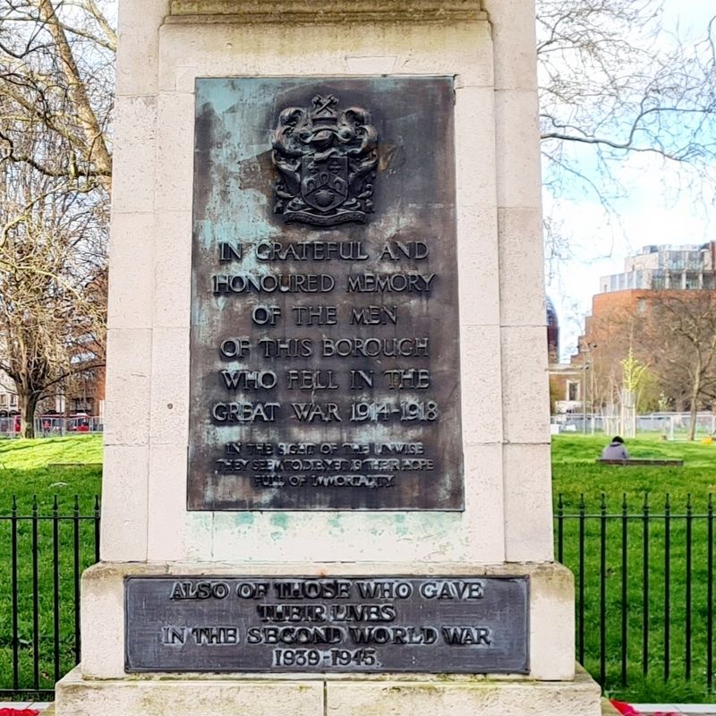 Shepherd's Bush Green War Memorial Marker image. Click for full size.