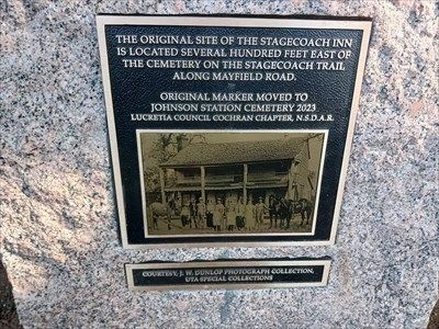 Site of the First Stagecoach Inn Marker image. Click for full size.
