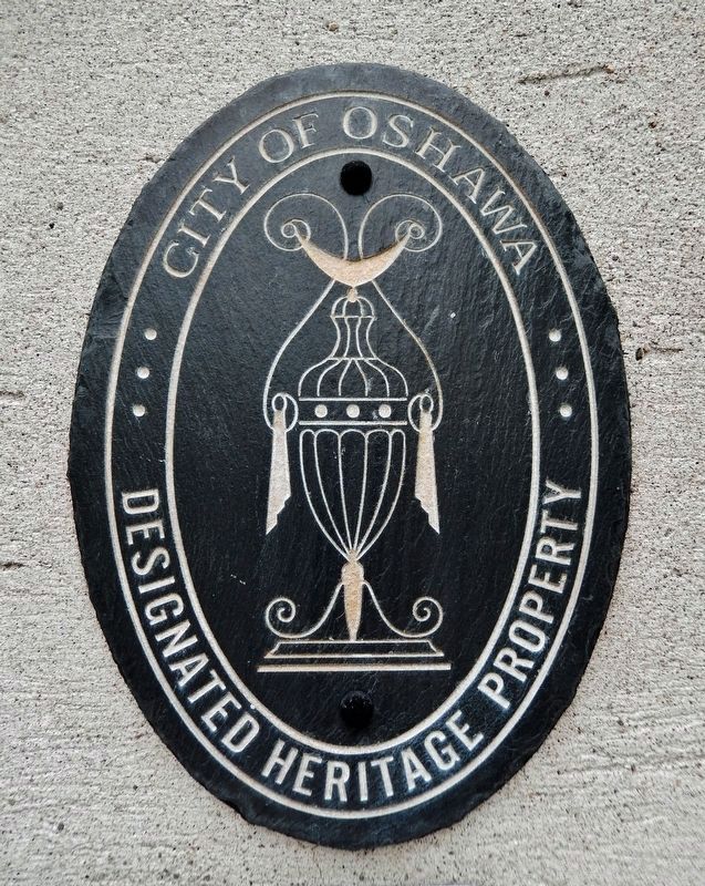 City of Oshawa Designated Heritage Property Marker image. Click for full size.
