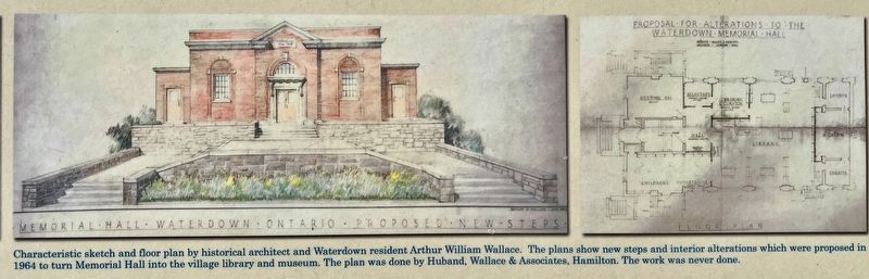 Waterdown Memorial Hall marker photo detail image. Click for full size.