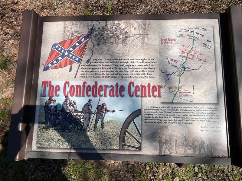The Confederate Center Marker image. Click for full size.