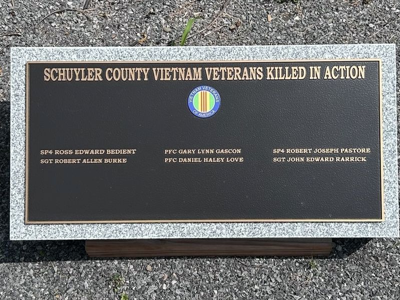 Schuyler County Vietnam Veterans Killed in Action Marker image. Click for full size.