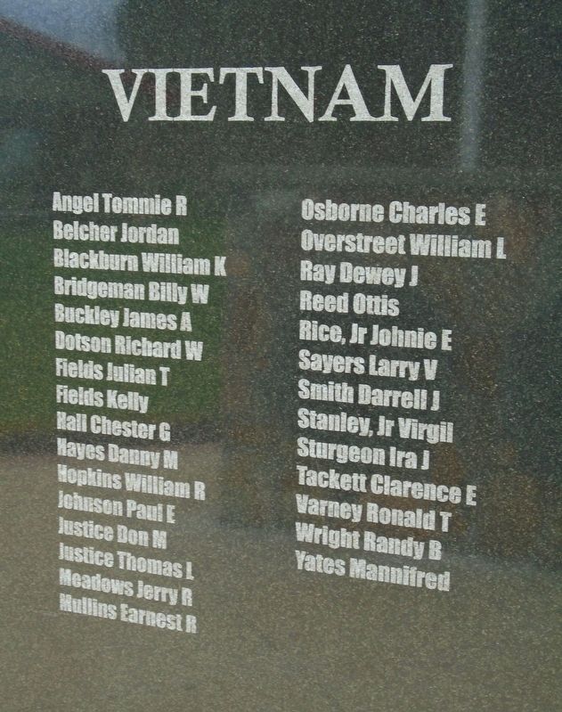 Pikeville Veterans Memorial Park Vietnam Honor Roll image. Click for full size.