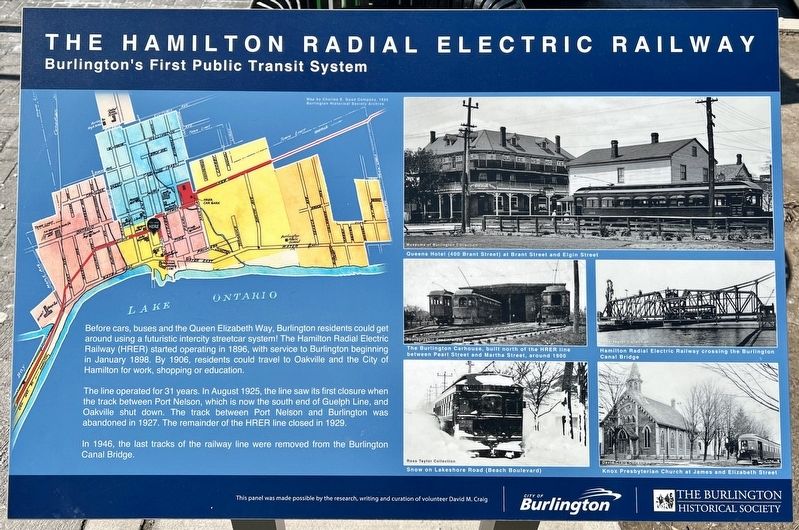 The Hamilton Radial Electric Railway Marker image. Click for full size.