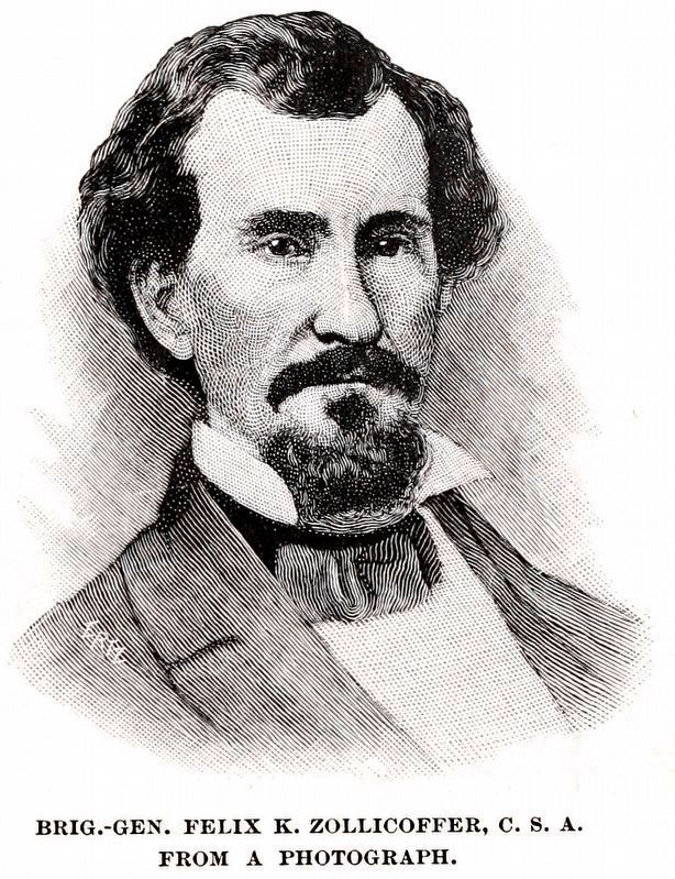 Brig.-Gen Felix K. Zollicoffer, C. S. A.. Click for full size. Brig.-Gen Felix K. Zollicoffer, C. S. A. image. Click for full size.