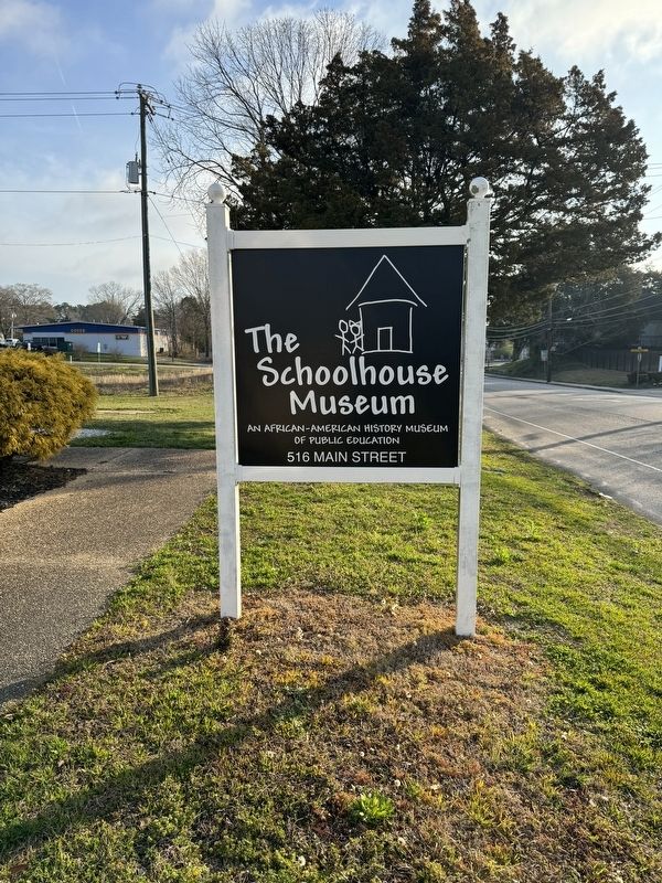 The Schoolhouse Museum Sign image. Click for full size.