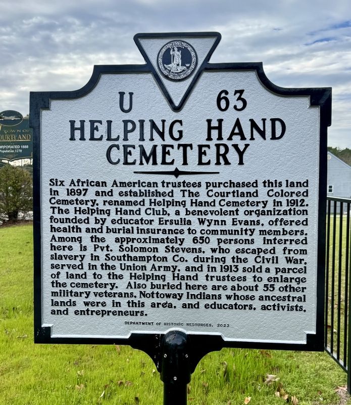 Helping Hand Cemetery Marker image. Click for full size.