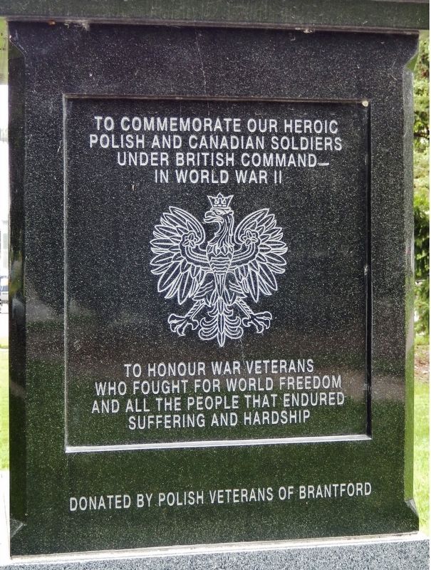 Polish World War II Veterans Memorial<br>(<i>English  east side</i>) image. Click for full size.