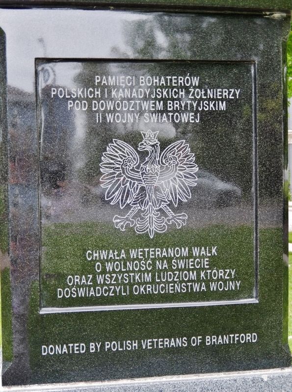 Polish World War II Veterans Memorial<br>(<i>Polish  west side</i>) image. Click for full size.
