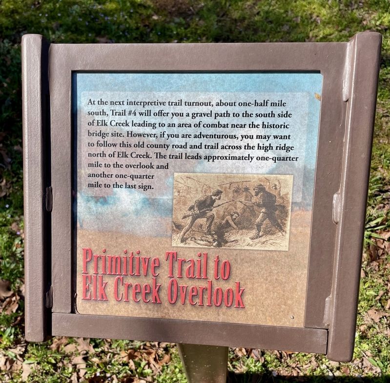 Primitive Trail to Elk Creek Overlook Marker image. Click for full size.