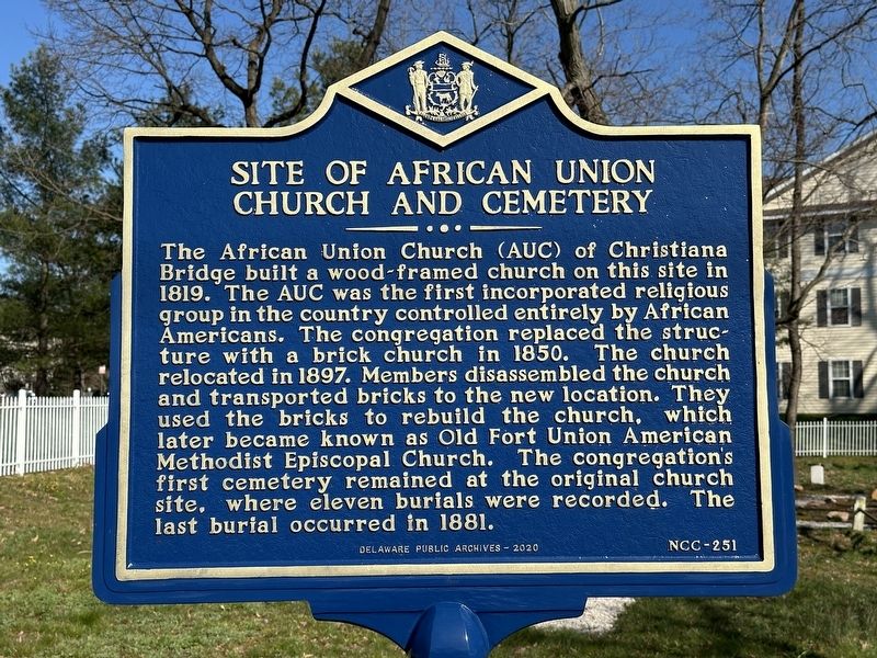 Site of African Union Church and Cemetery Marker image. Click for full size.