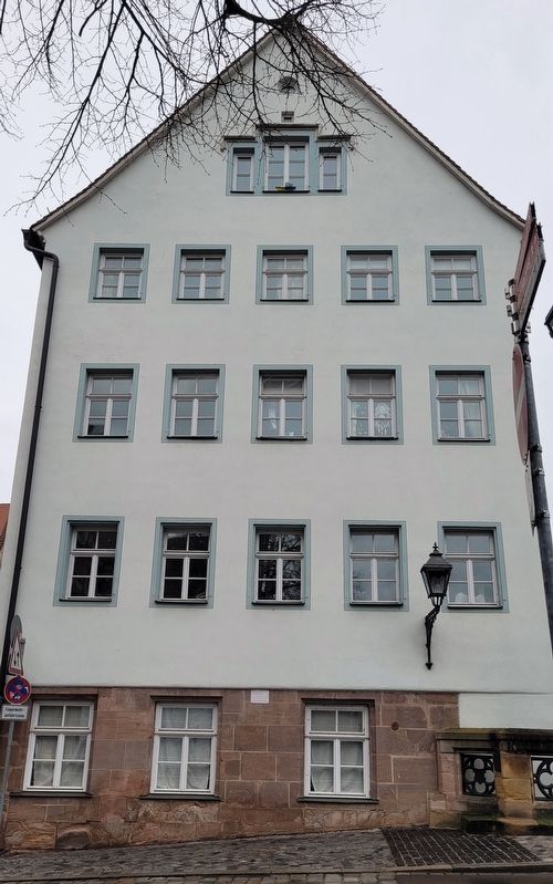 The view of the building and marker along the street. Click for full size. The view of the building and marker along the street image. Click for full size.
