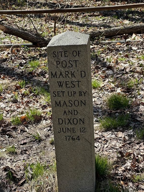 Site of Post Mark'd West Marker image. Click for full size.