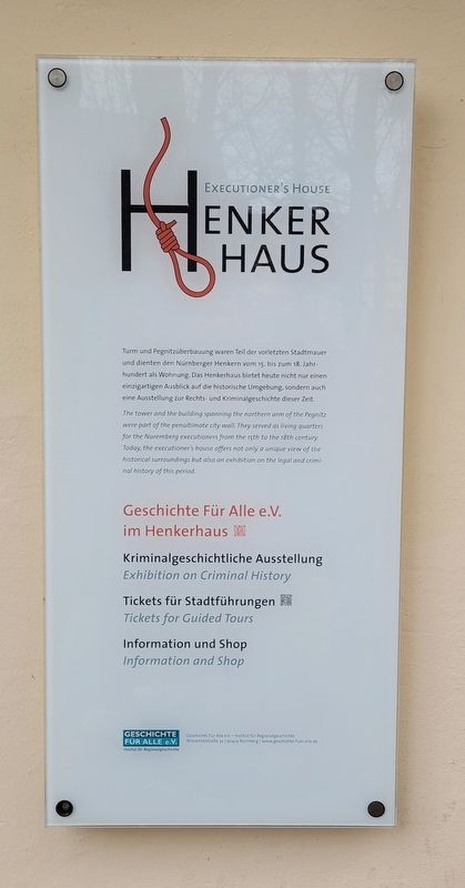 Henker Haus / Executioner's House Marker image. Click for full size.