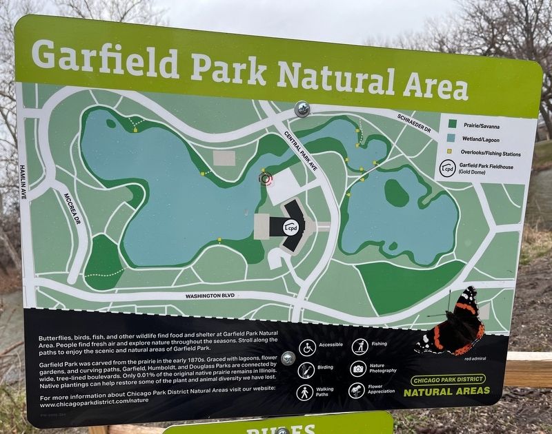 Garfield Park Natural Area Marker. Click for full size. Garfield Park Natural Area Marker image. Click for full size.