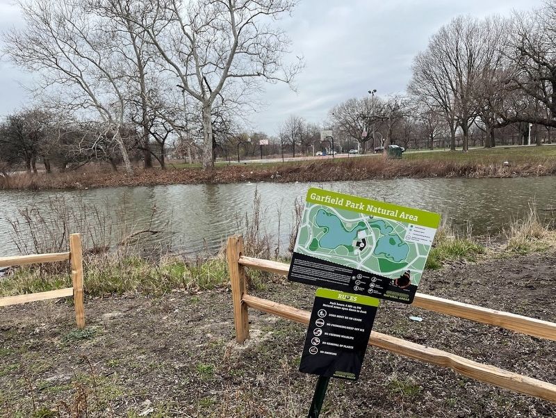 Garfield Park Natural Area Marker. Click for full size. Garfield Park Natural Area Marker image. Click for full size.