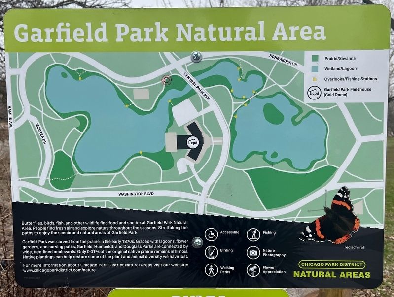 Garfield Park Natural Area Marker. Click for full size. Garfield Park Natural Area Marker image. Click for full size.