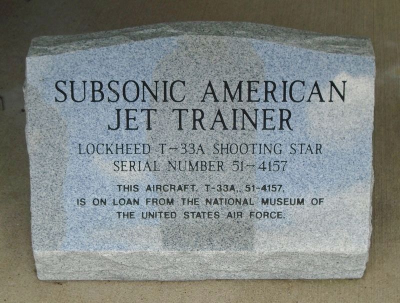 Pikeville Veterans Memorial Park Subsonic Jet Trainer Marker image. Click for full size.