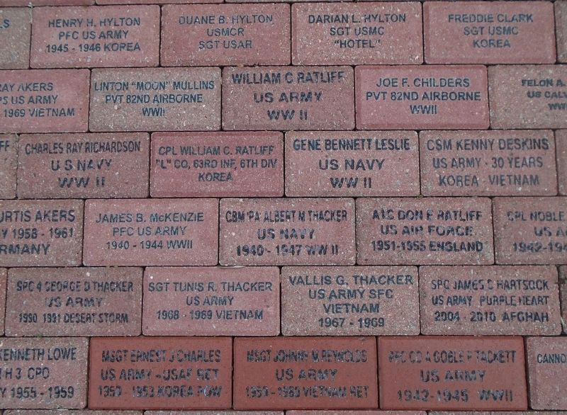 Pikeville Veterans Memorial Park Pavers image. Click for full size.