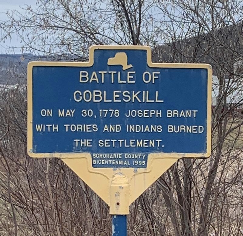 Battle of Cobleskill Marker. Click for full size. Battle of Cobleskill Marker image. Click for full size.