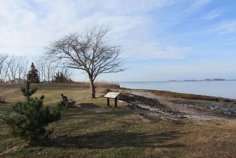 War of 1812 Marker next to Clinton Harbor. Click for full size. War of 1812 Marker next to Clinton Harbor image. Click for full size.