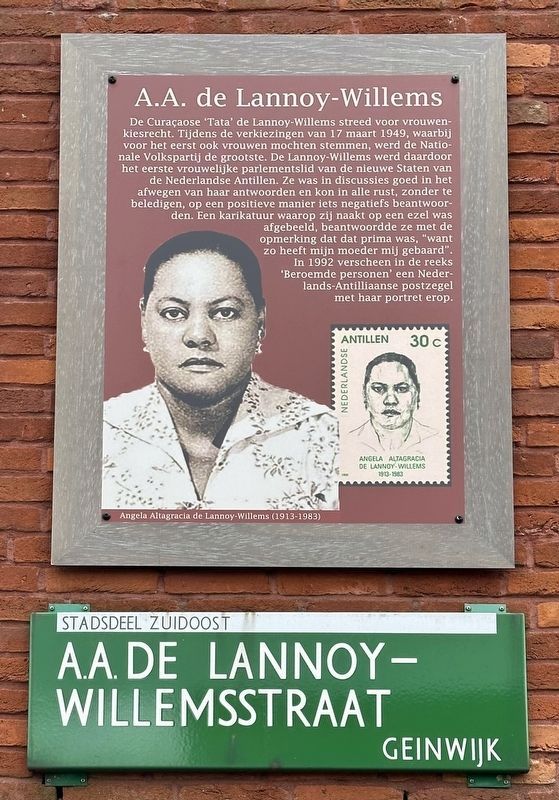 A.A. de Lannoy-Willems Marker image. Click for full size.