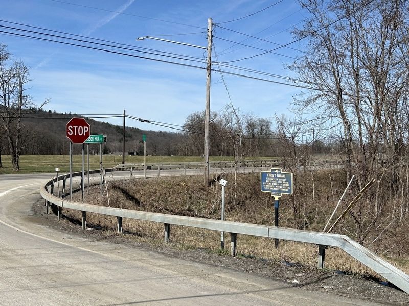 First Road in Schuyler County Marker. Click for full size. First Road in Schuyler County Marker image. Click for full size.