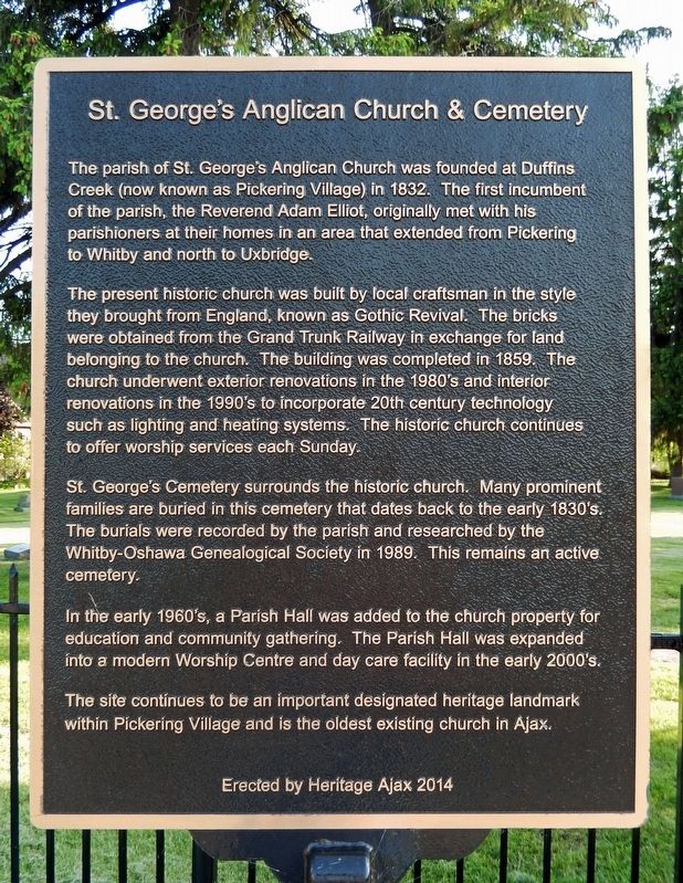 St. George's Anglican Church & Cemetery Marker image. Click for full size.