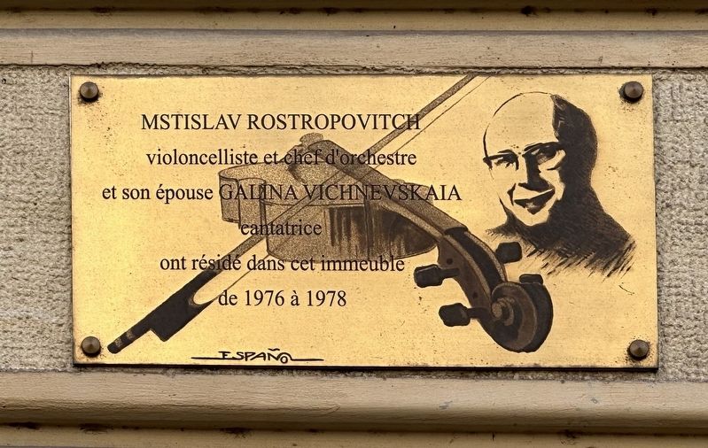 Mstislav Rostropovich Marker. Click for full size. Mstislav Rostropovich Marker image. Click for full size.