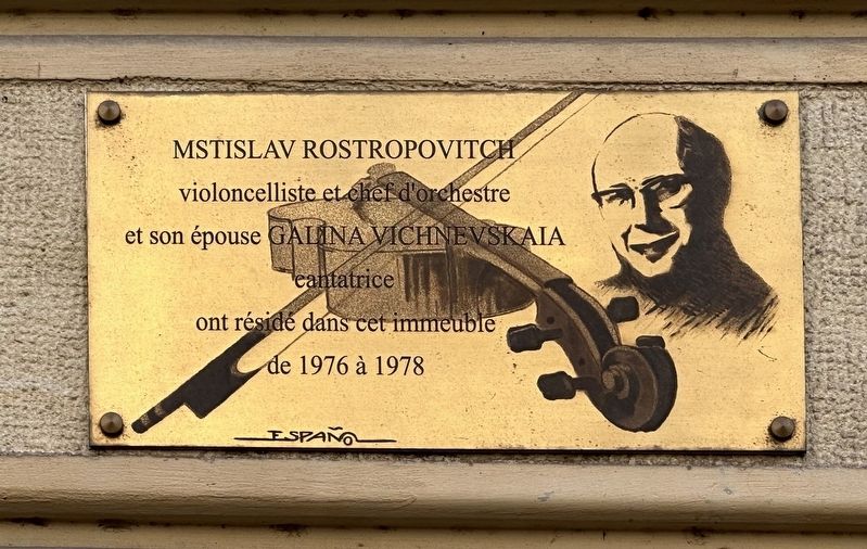 Mstislav Rostropovich Marker image. Click for full size.