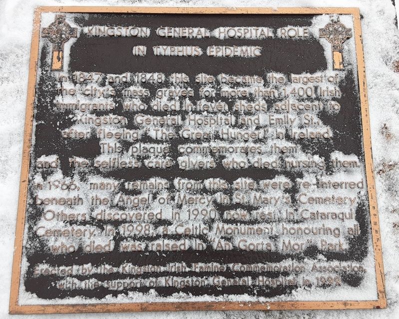 Kingston General Hospital Role in Typhus Epidemic Marker image. Click for full size.