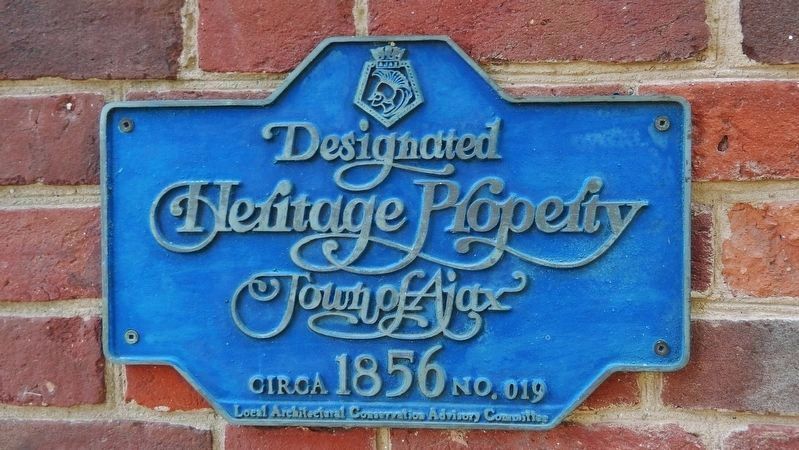 Town of Ajax Designated Heritage Property Marker image. Click for full size.