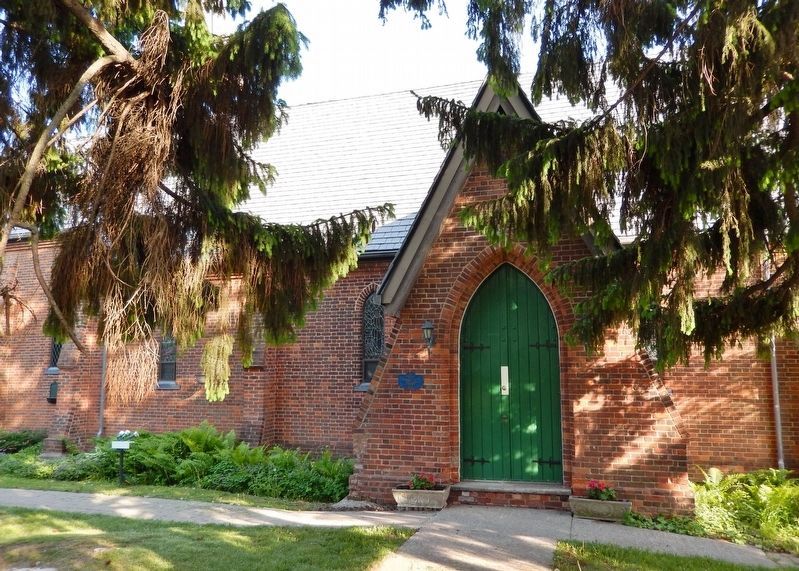 St. George's Anglican Church (1856) (<i>north entrance</i>) image. Click for full size.