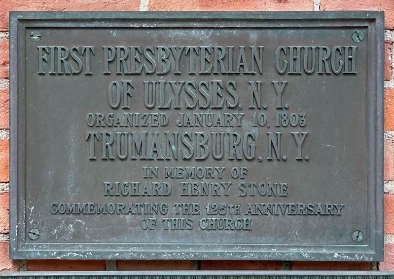 First Presbyterian Church Marker image. Click for full size.