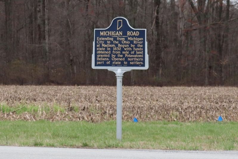 Michigan Road Marker. Click for full size. Michigan Road Marker image. Click for full size.