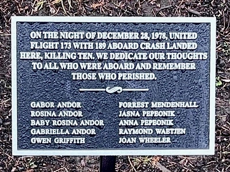 Flight 173 Memorial Marker image. Click for full size.