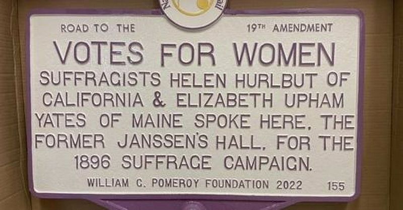 Votes For Women Marker image. Click for full size.