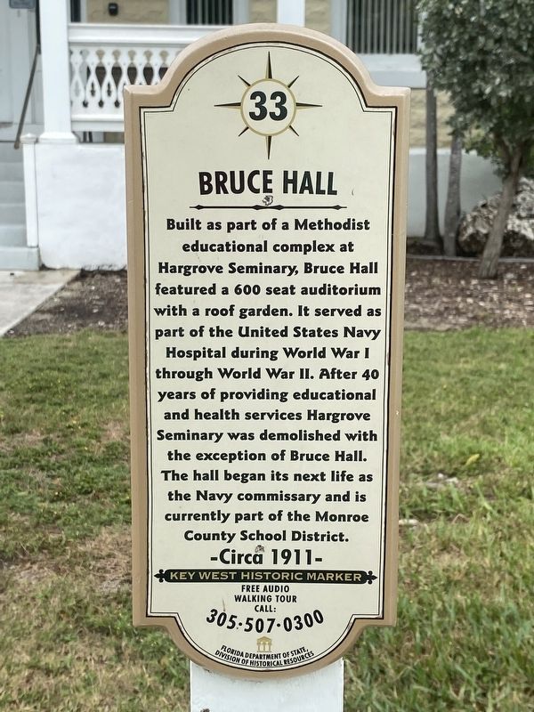 Bruce Hall Marker image. Click for full size.