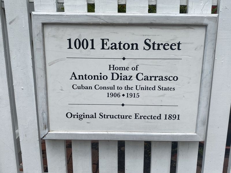 1001 Eaton Street Marker image. Click for full size.