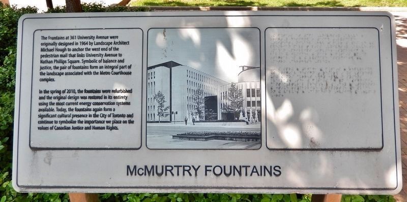 McMurtry Fountains Marker (<i>English</i>) image. Click for full size.