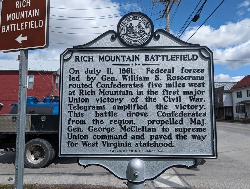 Rich Mountain Battlefield Marker image. Click for full size.