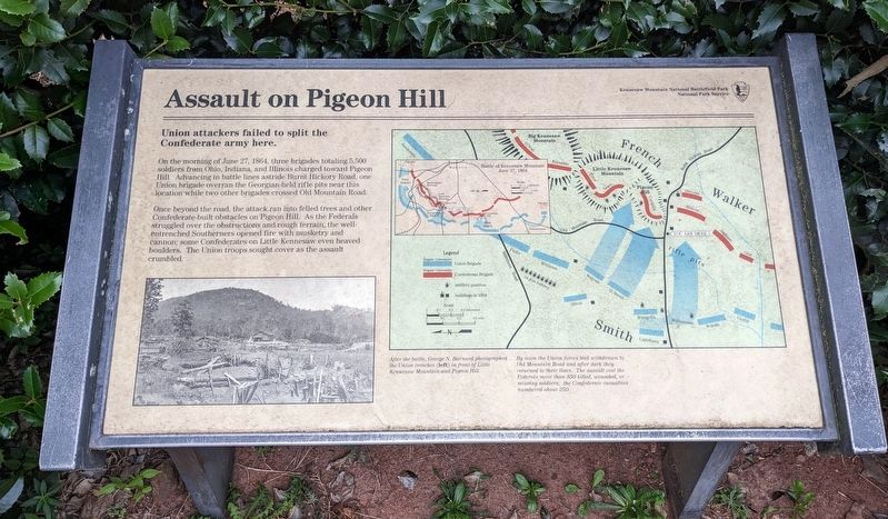 Assault on Pigeon Hill Marker image. Click for full size.