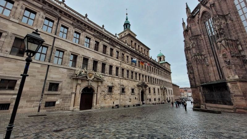 The view of the Historischer Rathaussaal along the street image. Click for full size.